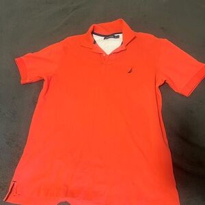 Nautica Men's Red Orange Polo Shirt